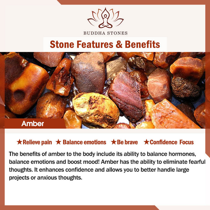 Collar de equilibrio curativo de ámbar Pulsera con dije de flor