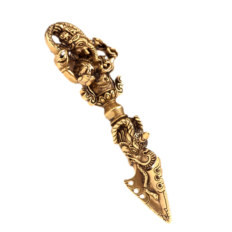 Colgante tibetano Ganesh Ganpati elefante dios de la riqueza Dorje Vajra poder espiritual - image 19