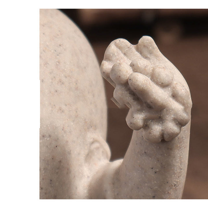 Buddha Stones meditación tibetana Buda monje bendición serenidad resina decoración del hogar