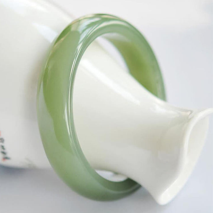 Brazalete de bendición de la abundancia de jade