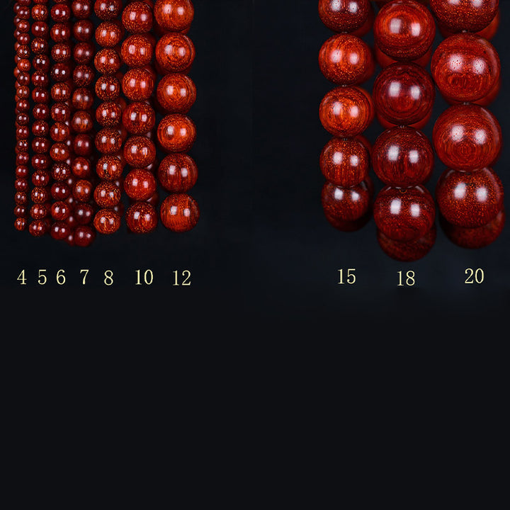 Pulsera de equilibrio de sándalo rojo con hoja pequeña tibetana de Buddha Stones - image 11