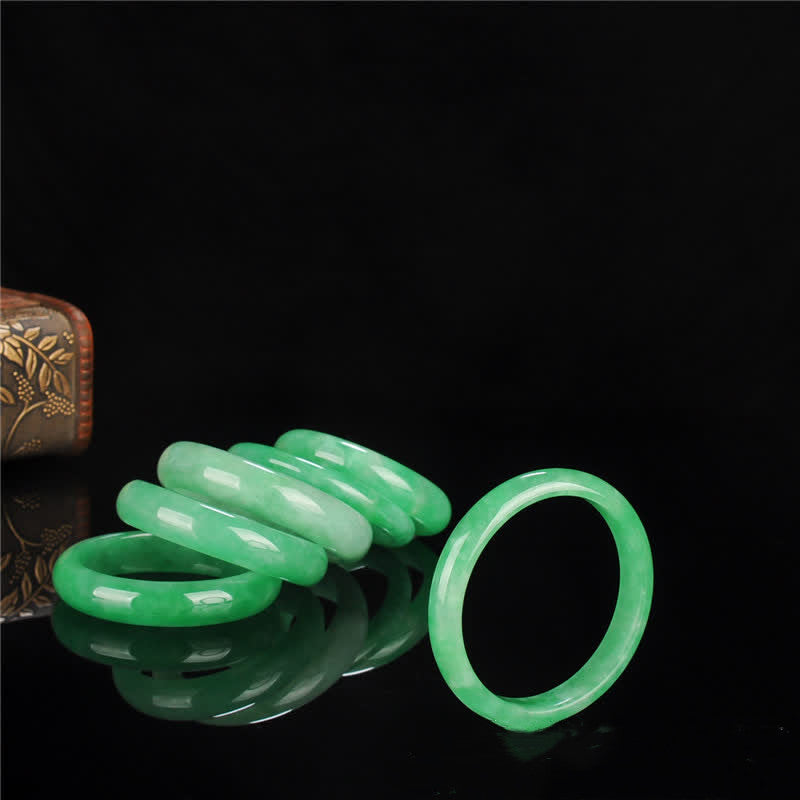 Brazalete de protección de abundancia curativa de jade con Buddha Stones