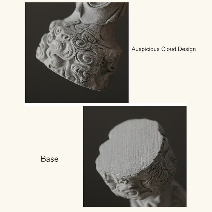 Buddha Stones Meditación Buda Nubes Auspiciosas Diseño Serenidad Decoración del Hogar