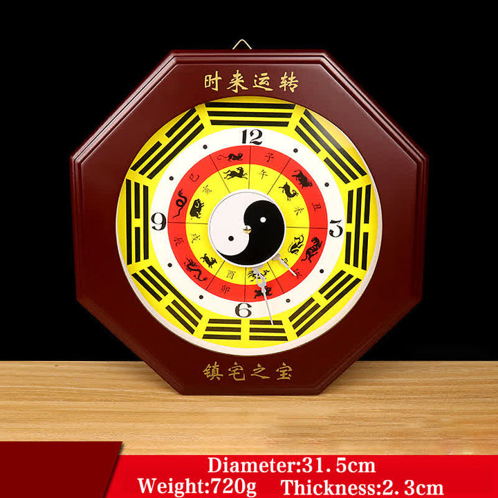 Reloj de pared con mapa de energía de equilibrio de mapa Feng Shui Bagua