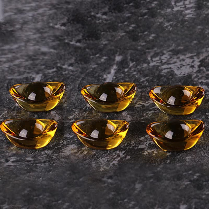 Pieza de arte hecha a mano de Liuli Crystal Treasure Bowl para decoración del hogar