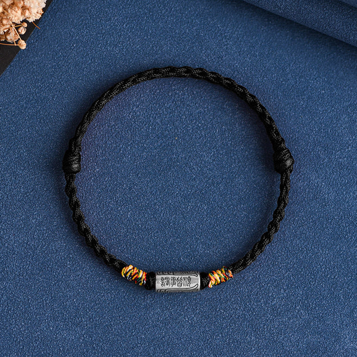 Pulsera tobillera de plata de ley 925 hecha a mano con Buddha Stones, todo va bien, diseño de protección y resistencia