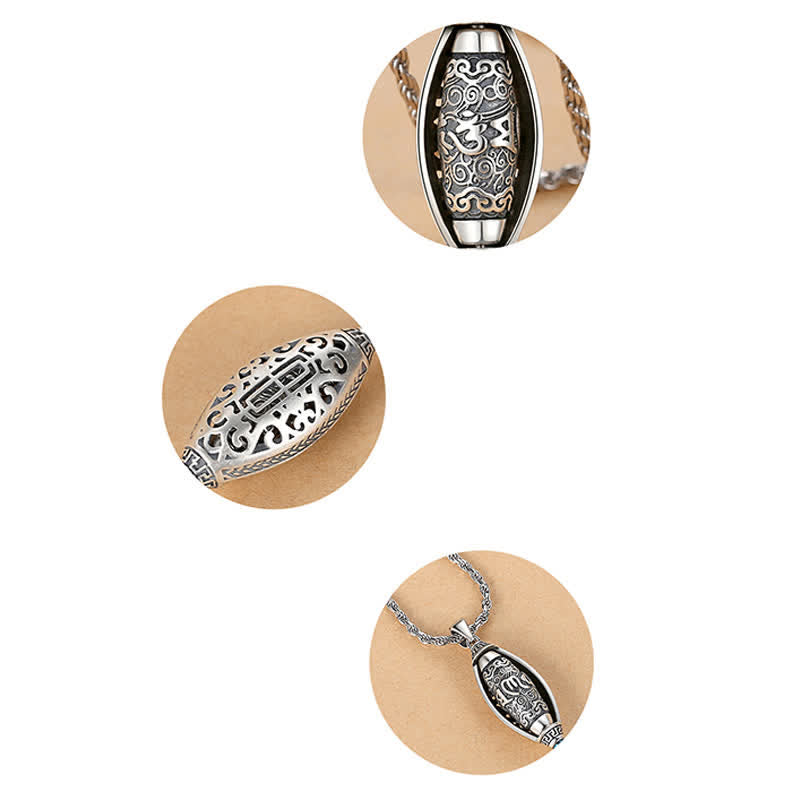 Collar de protección con Buddha Stones Tibet Om Mani Padme Hum, colgante giratorio - image 7