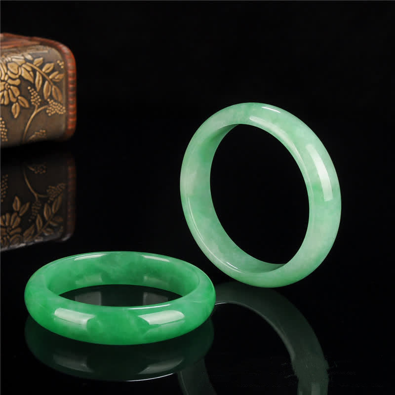 Brazalete de protección de abundancia curativa de jade con Buddha Stones