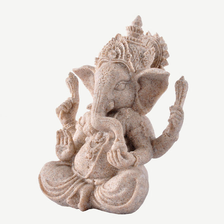 Estatua de elefante Ganesh Ganpati de Buddha Stones , bendición de riqueza, decoración del hogar