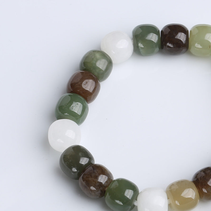 Pulsera de bendición de la suerte de jade degradado con Buddha Stones - image 10