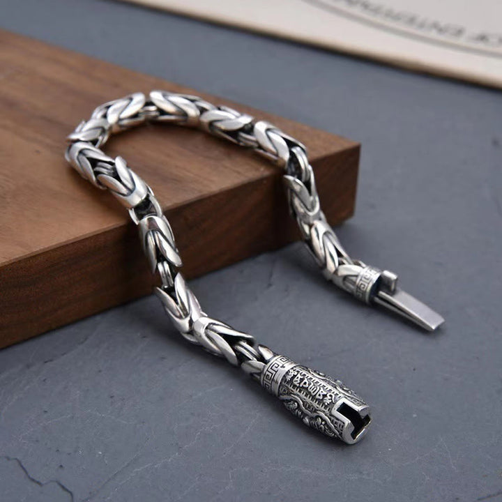 Pulsera de cadena de cobre con Buddha Stones Dorje Vajra Om Mani Padme Hum Paz Amor