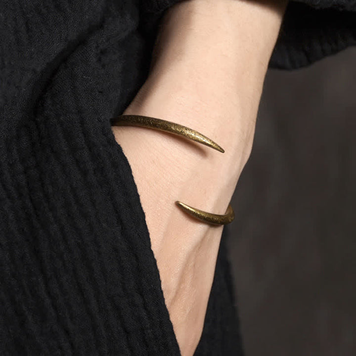 Brazalete ajustable de cobre con diseño simple de Buddha Stones