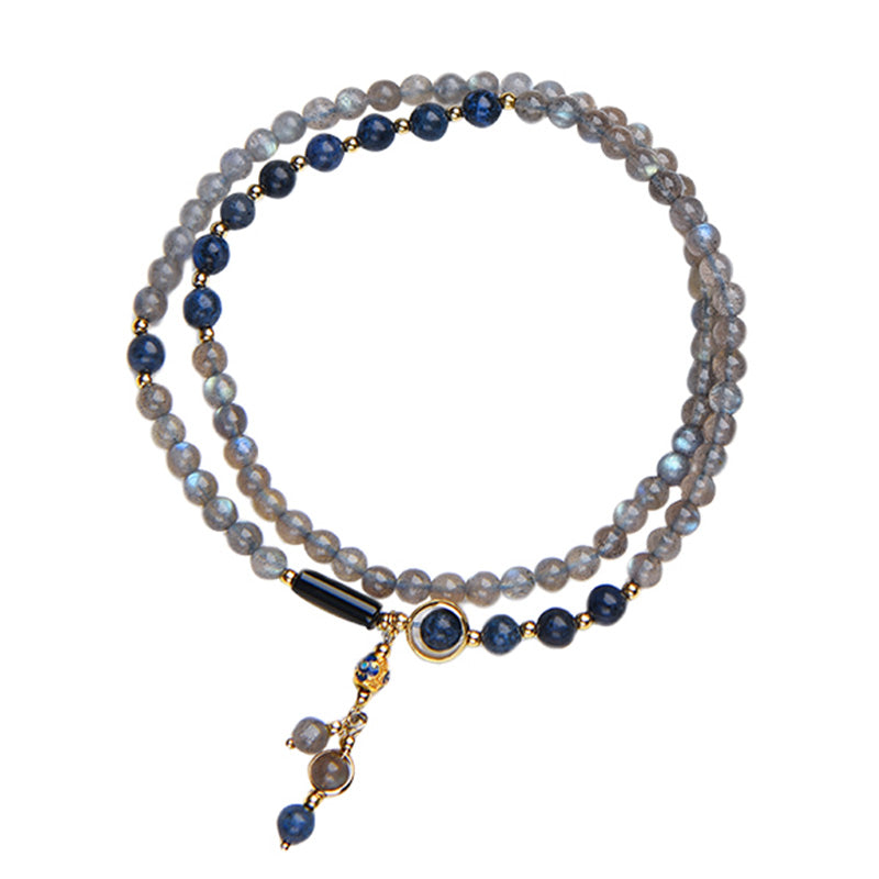 Pulsera Positiva Curativa Calma Lazurita Piedra Lunar