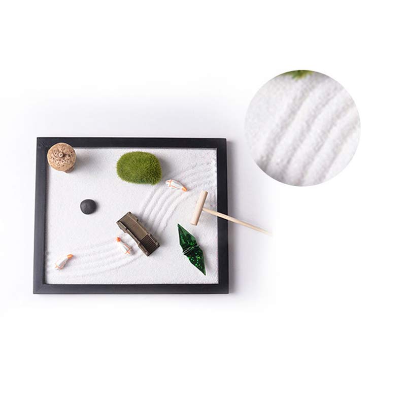 Pez Koi Pequeño Puente Hierba Paisaje Paz Meditación Zen Jardín Decoración