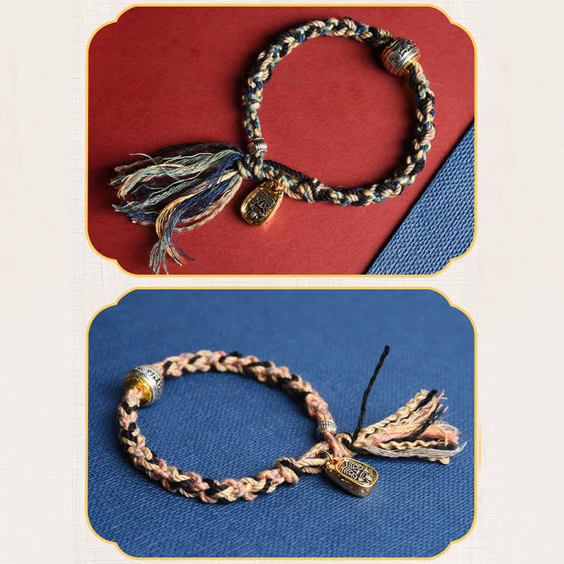 Pulsera hecha a mano con Buddha Stones Zakiram diosa de la riqueza Om Mani Padme Hum Paz