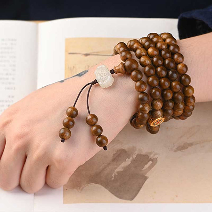 Pulsera Calma de Protección de Palosanto Tibetano Mala