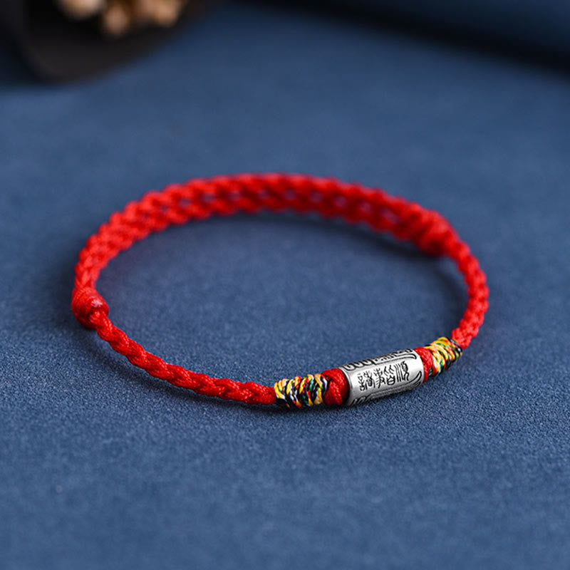Pulsera tobillera de plata de ley 925 hecha a mano con Buddha Stones, todo va bien, diseño de protección y resistencia