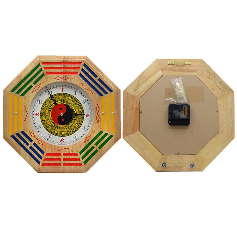 Reloj de pared con mapa de energía de equilibrio de mapa Feng Shui Bagua
