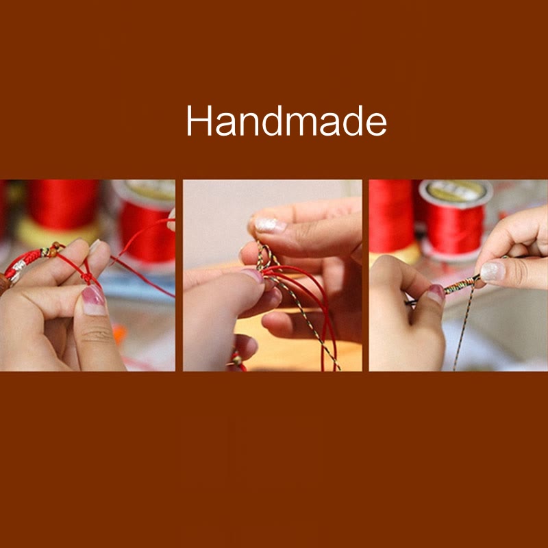 Pulsera trenzada de la suerte con nudo King Kong y cuerda colorida hecha a mano con Buddha Stones - image 10