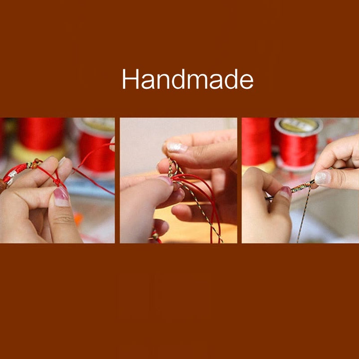 Pulsera trenzada de la suerte con nudo King Kong y cuerda colorida hecha a mano con Buddha Stones - image 10