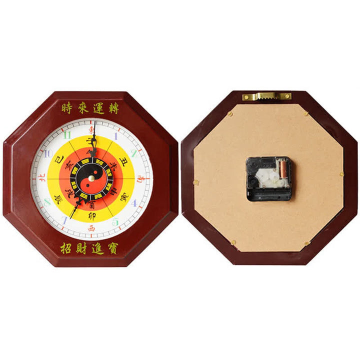 Reloj de pared con mapa de energía de equilibrio de mapa Feng Shui Bagua