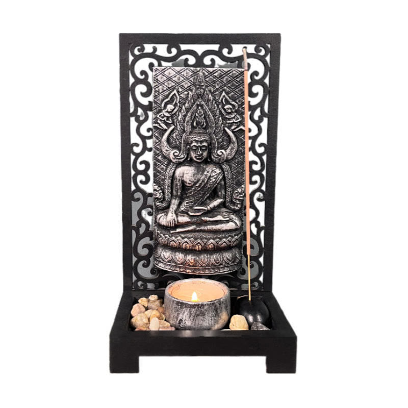 Buddha Stones, decoración del altar de oración de resina para el hogar, compasión, serenidad