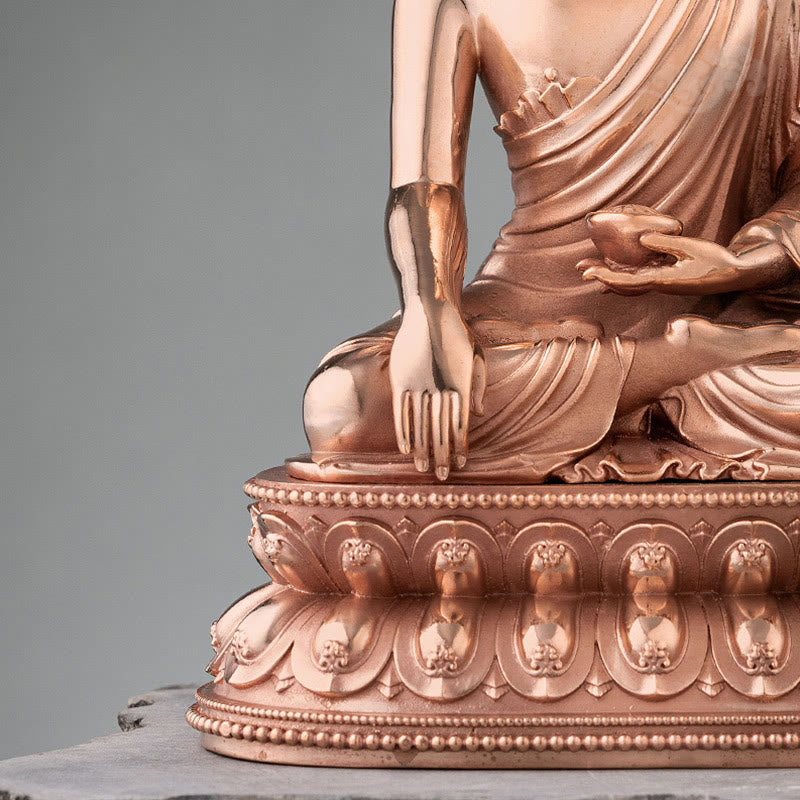 Estatuilla de Buda Gautama Shakyamuni, estatua de cobre de serenidad, decoración del hogar