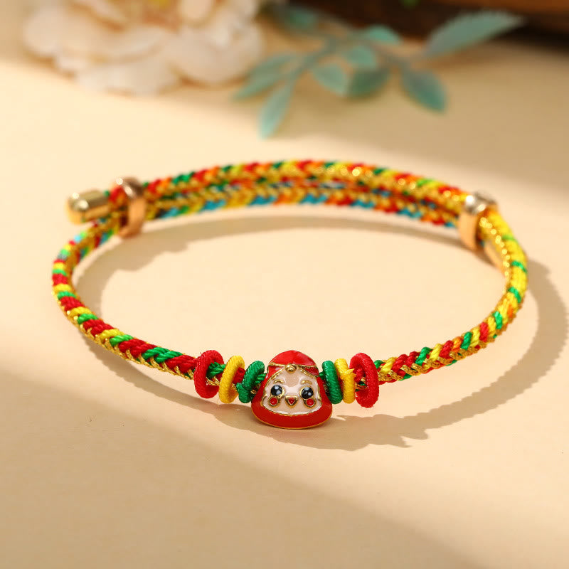 Pulsera hecha a mano para niños y adultos con diseño de Zongzi de cuerda colorida con Buddha Stones