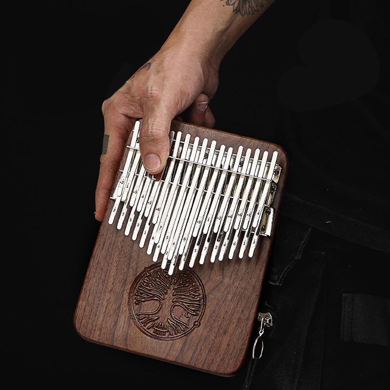 Kalimba Piano de pulgar de 34 teclas Diseño de árbol de la vida Piano de marimba de dedo portátil