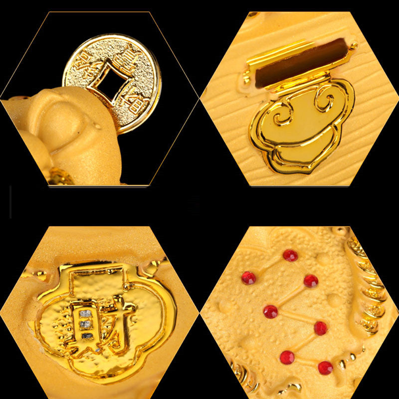 Buddha Stones Feng Shui, estatua de rana de dinero, decoración de riqueza y suerte