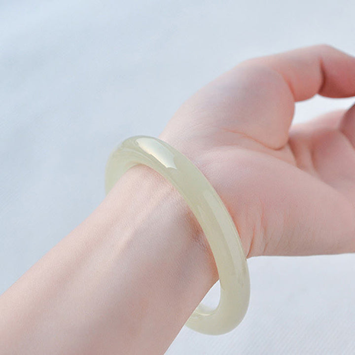 Buddha Stones, brazalete de abundancia de Jade Natural de Afganistán