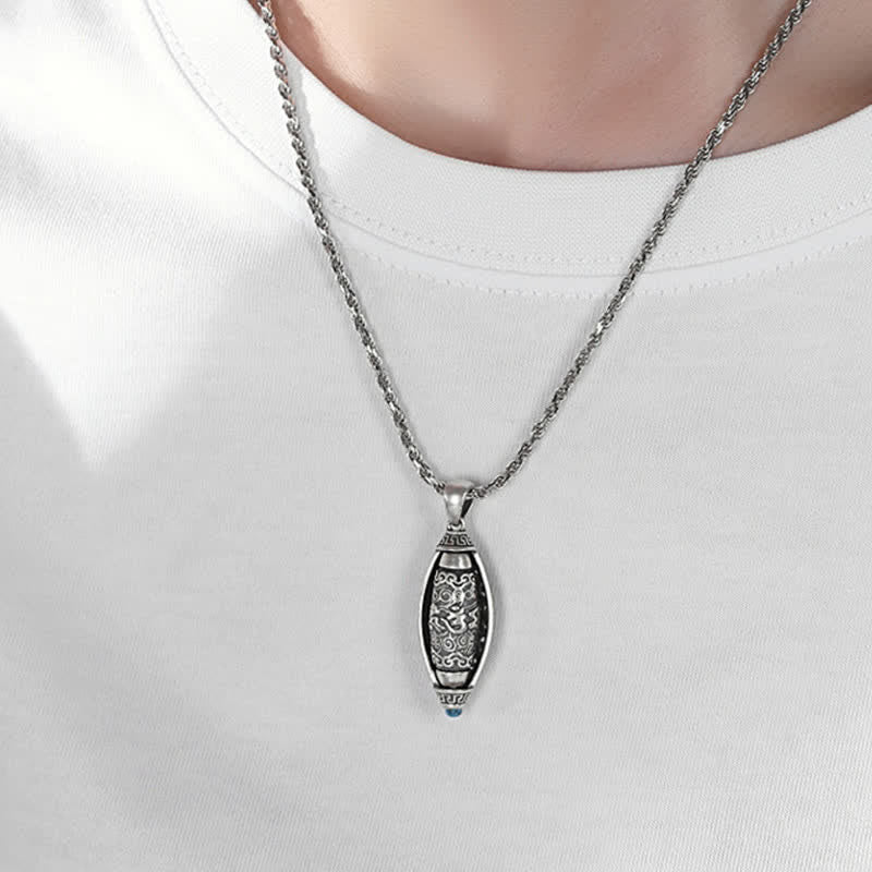 Collar de protección con Buddha Stones Tibet Om Mani Padme Hum, colgante giratorio - image 4