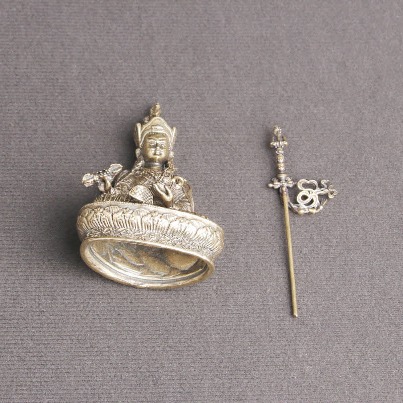 Figura de Buda Padmasambhava, estatua de cobre de serenidad, decoración del templo