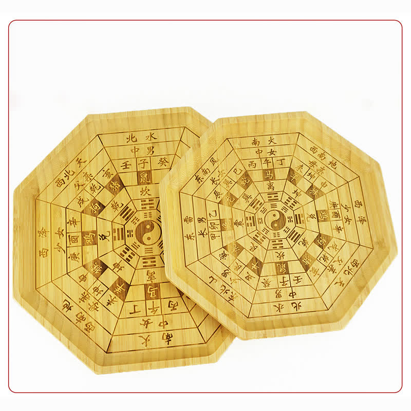 Mapa de Bagua de Bambú Feng Shui Mapa de Energía de Armonía