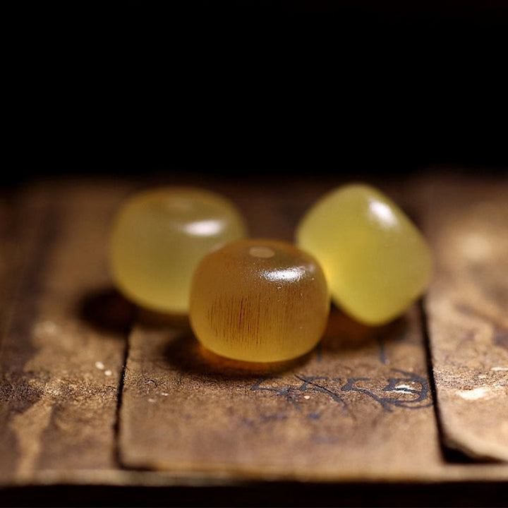 Pulsera auspiciosa hecha a mano con Buddha Stones , cuerno de oveja tibetano, Om Mani Padme Hum