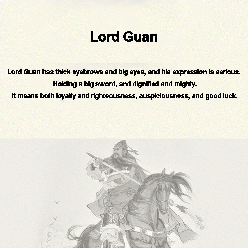 Colgante de collar de riqueza de amuleto de Guan Gong de jade natural