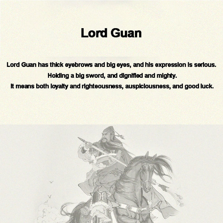 Colgante de collar de riqueza de amuleto de Guan Gong de jade natural