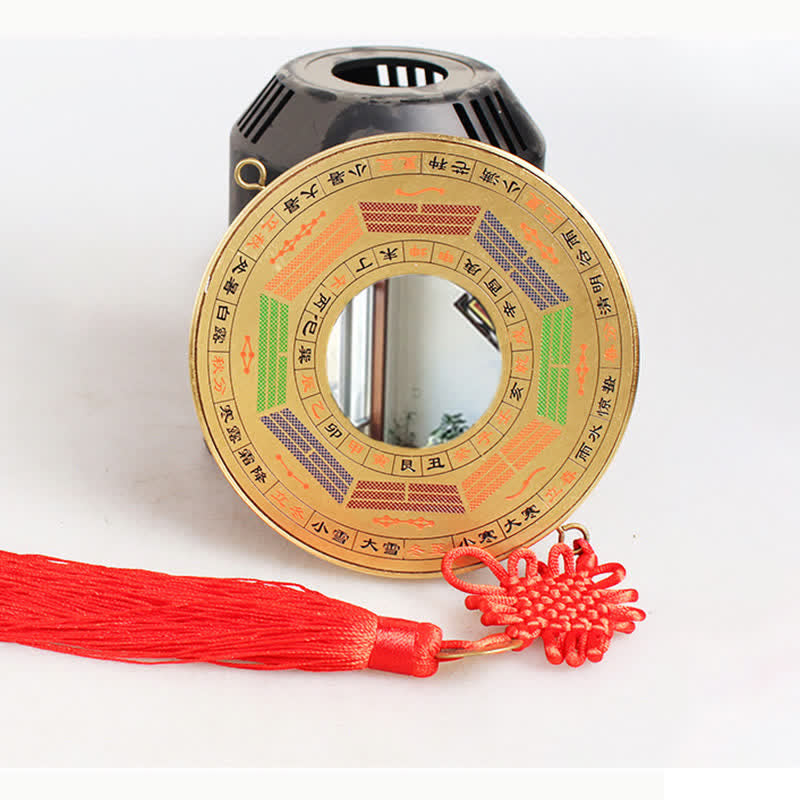 Mapa Feng Shui Bagua Moneda de cobre Equilibrio anudado chino Mapa de energía