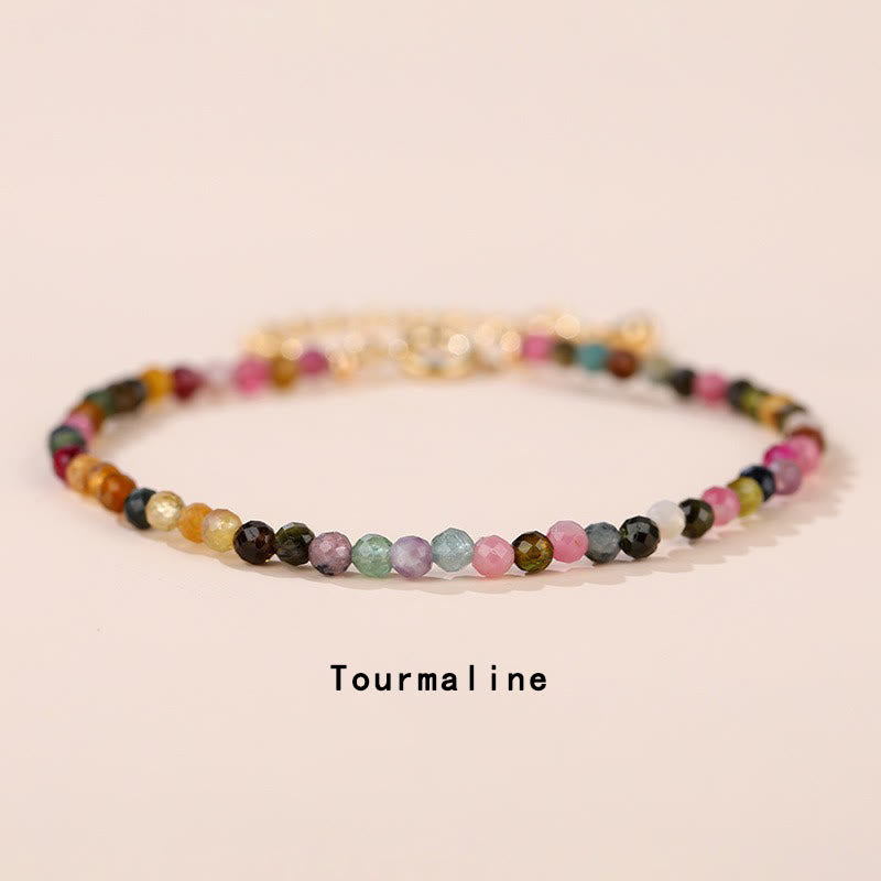 Pulsera de cadena curativa de turmalina de cristal rosa con Buddha Stones , cuarzo fresa, prehnita, peridoto, lazurita