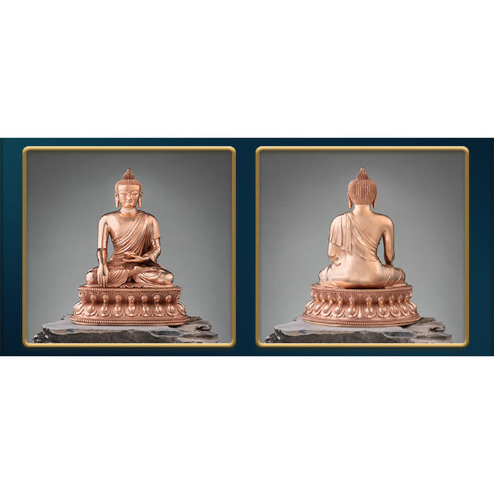 Estatuilla de Buda Gautama Shakyamuni, estatua de cobre de serenidad, decoración del hogar