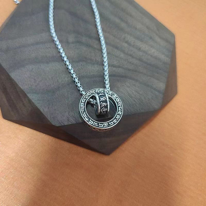 Buddha Stones tibetano Om Mani Padme Hum tallado paz pureza cadena collar colgante - image 7