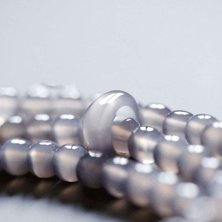 Pulsera curativa de meditación de cristal de amatista natural