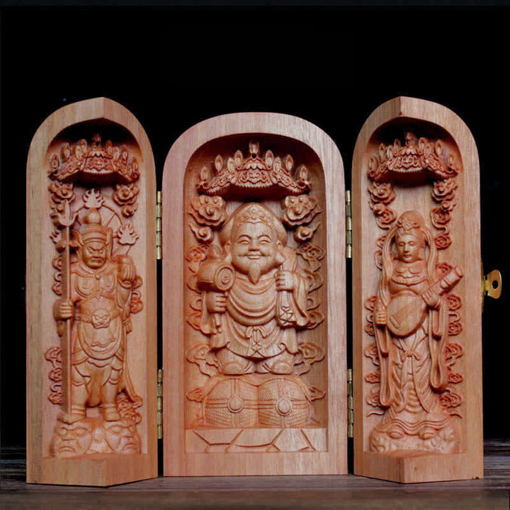 Avalokitesvara Kwan Yin Buda Cerezo Madera Compasión Decoración del Hogar Altar