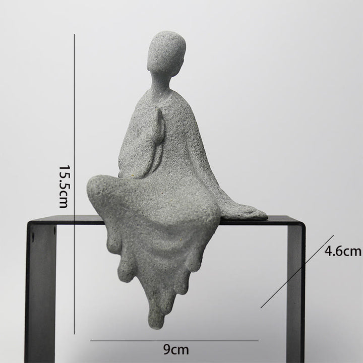 Buddha Stones Meditación Buda Monje Serenidad Decoración del Hogar