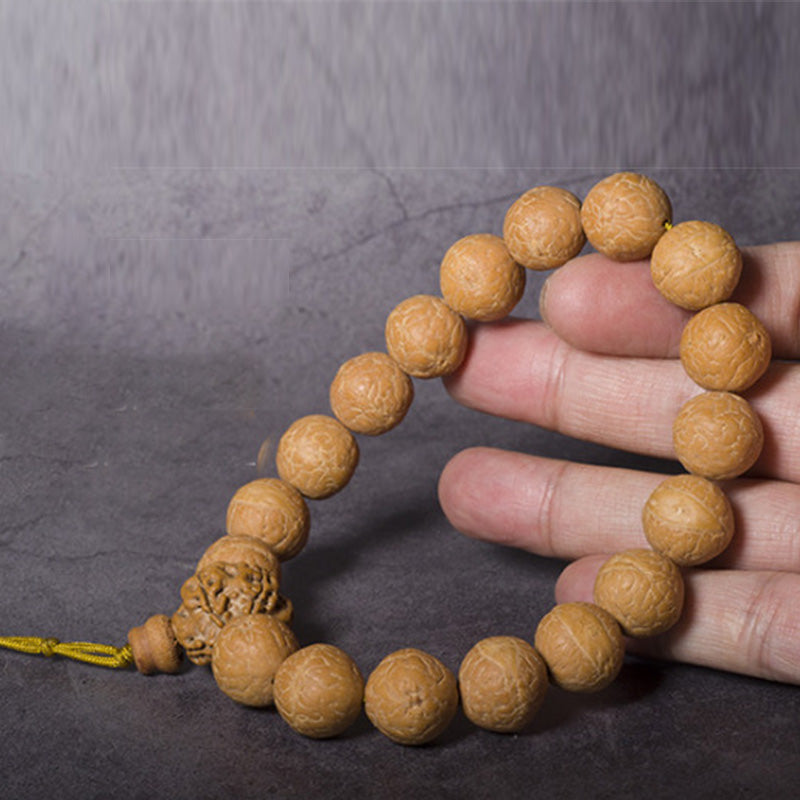 Buddha Stones Bodhi Suerte Auspiciosidad Muñeca Mala Borla Bolsillo Mala