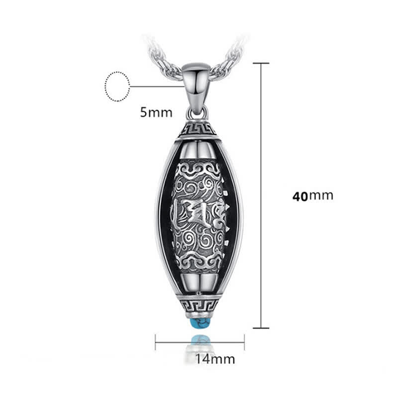 Collar de protección con Buddha Stones Tibet Om Mani Padme Hum, colgante giratorio - image 10