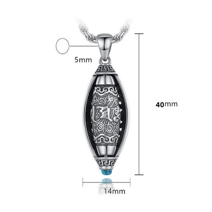 Collar de protección con Buddha Stones Tibet Om Mani Padme Hum, colgante giratorio - image 10