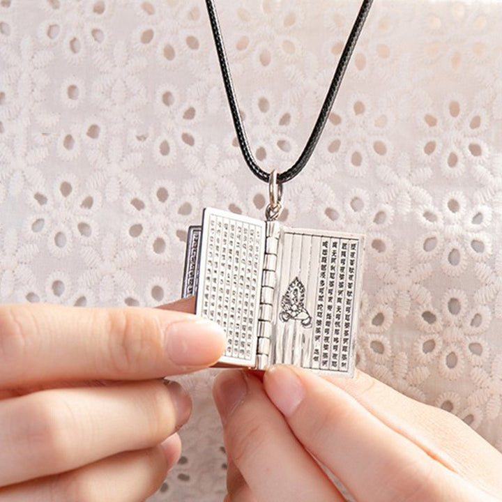 Colgante de plata de ley 990 con forma de corazón, Sutra, gran compasión, Shurangama, Mantra, loto, Vajra, paz - image 7