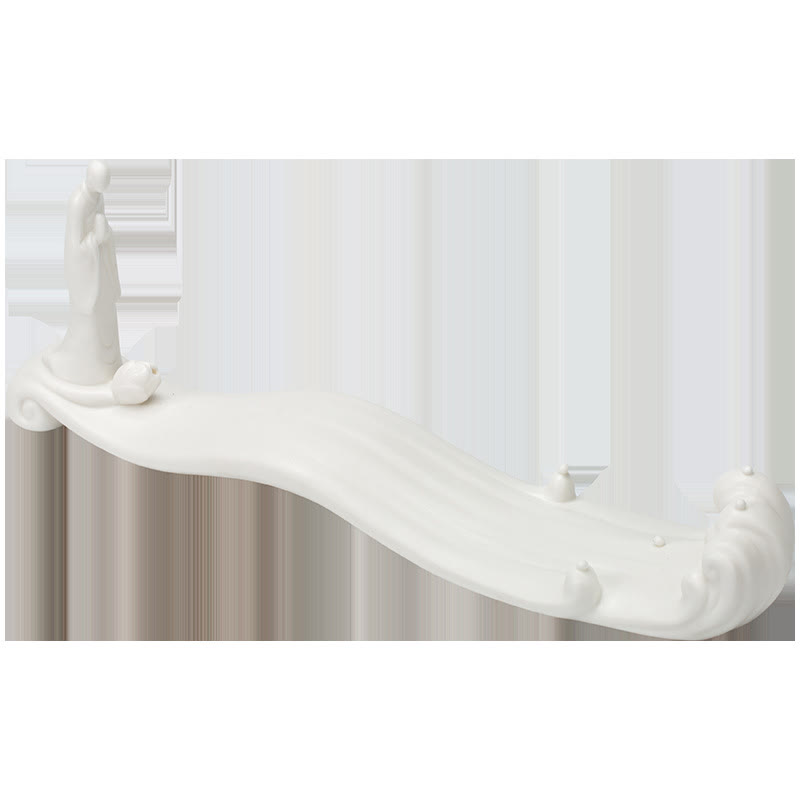 Quemador de incienso de cerámica con bendición de montaña, ola de mar, monje Buda, decoración