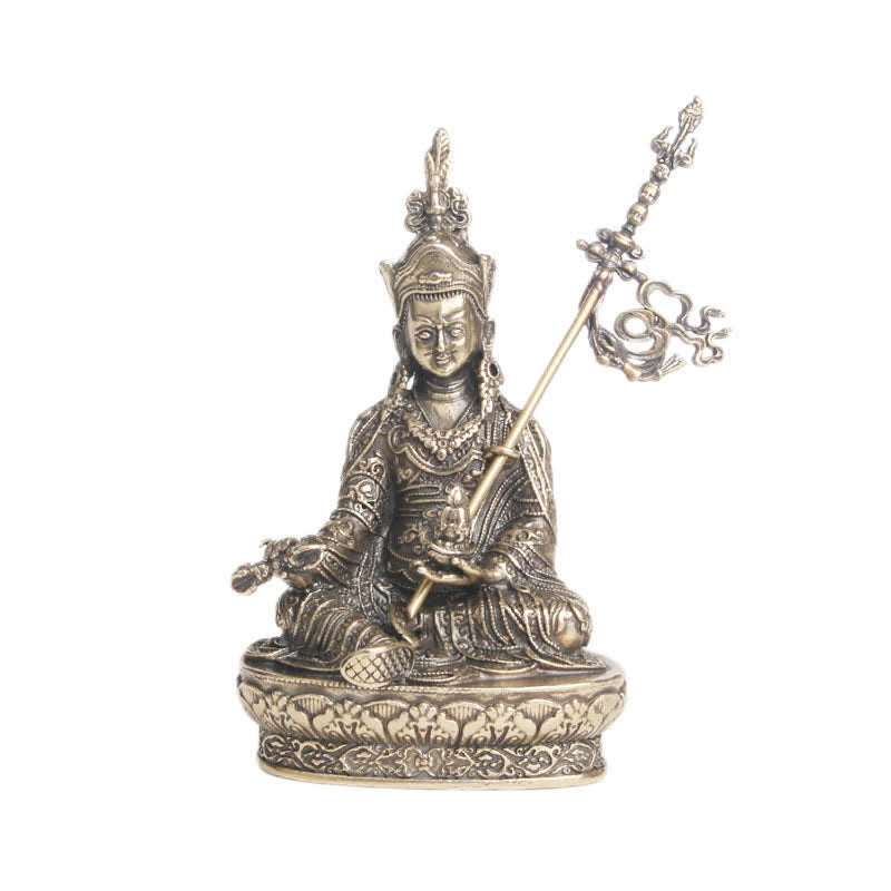 Figura de Buda Padmasambhava, estatua de cobre de serenidad, decoración del templo